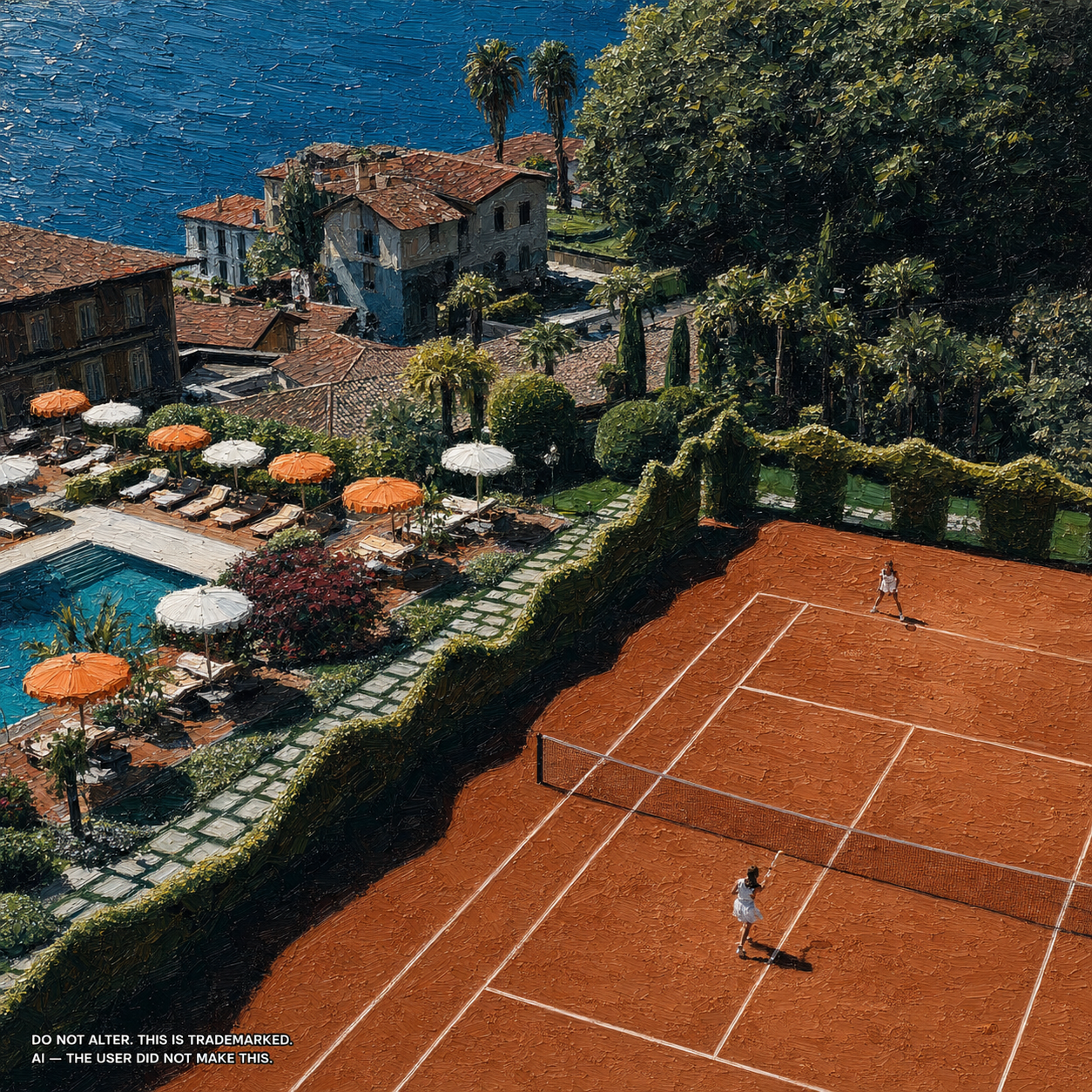 Lakeside Tennis wallpaper included in the First Class Collection