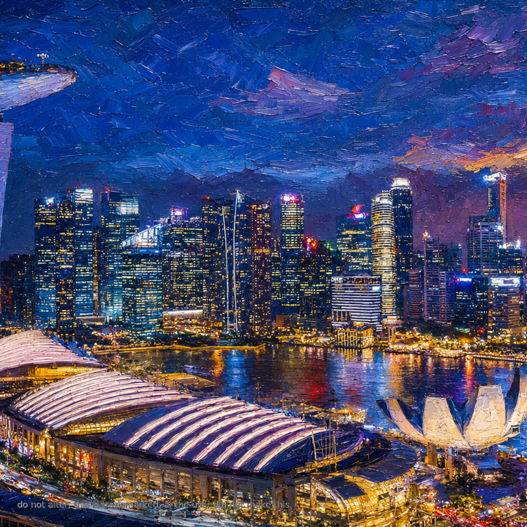 Singapore Skyline protected wallpaper preview